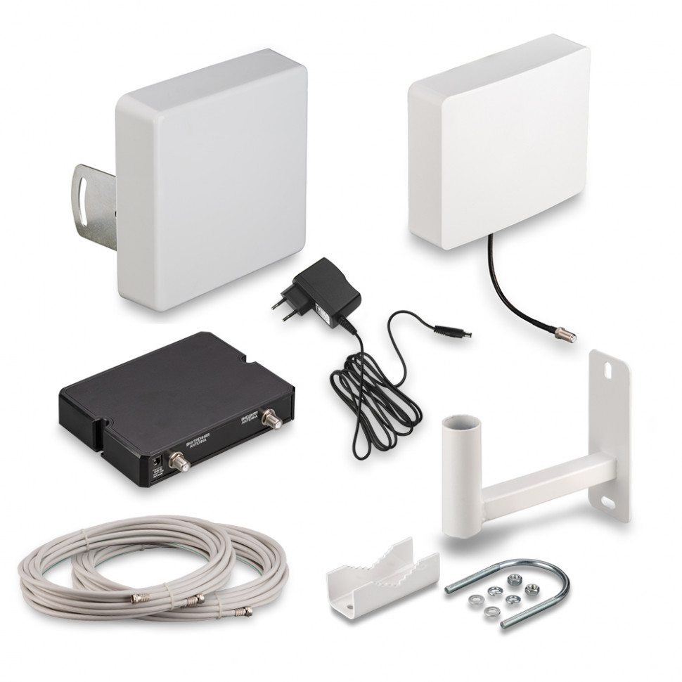 Комплект для усиления мобильной связи KROKS K (3G+4G / 900 / 1800 / 2100Мгц)