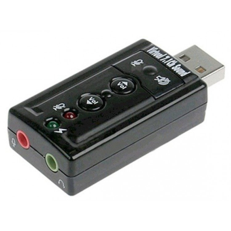 Звуковая карта USB TRUA71 (CM108) (48 КГц  /  ЦАП 24bit)