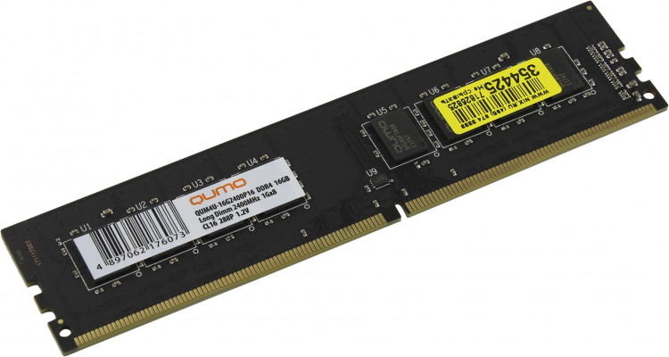 Память DDR4 16Gb PC4-19200  /  CL16 QUMO QUM4U-16G2400P16