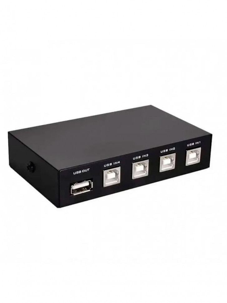 Переключатель KVM для принтеров (4xUSB-A+2xUSB-B)
