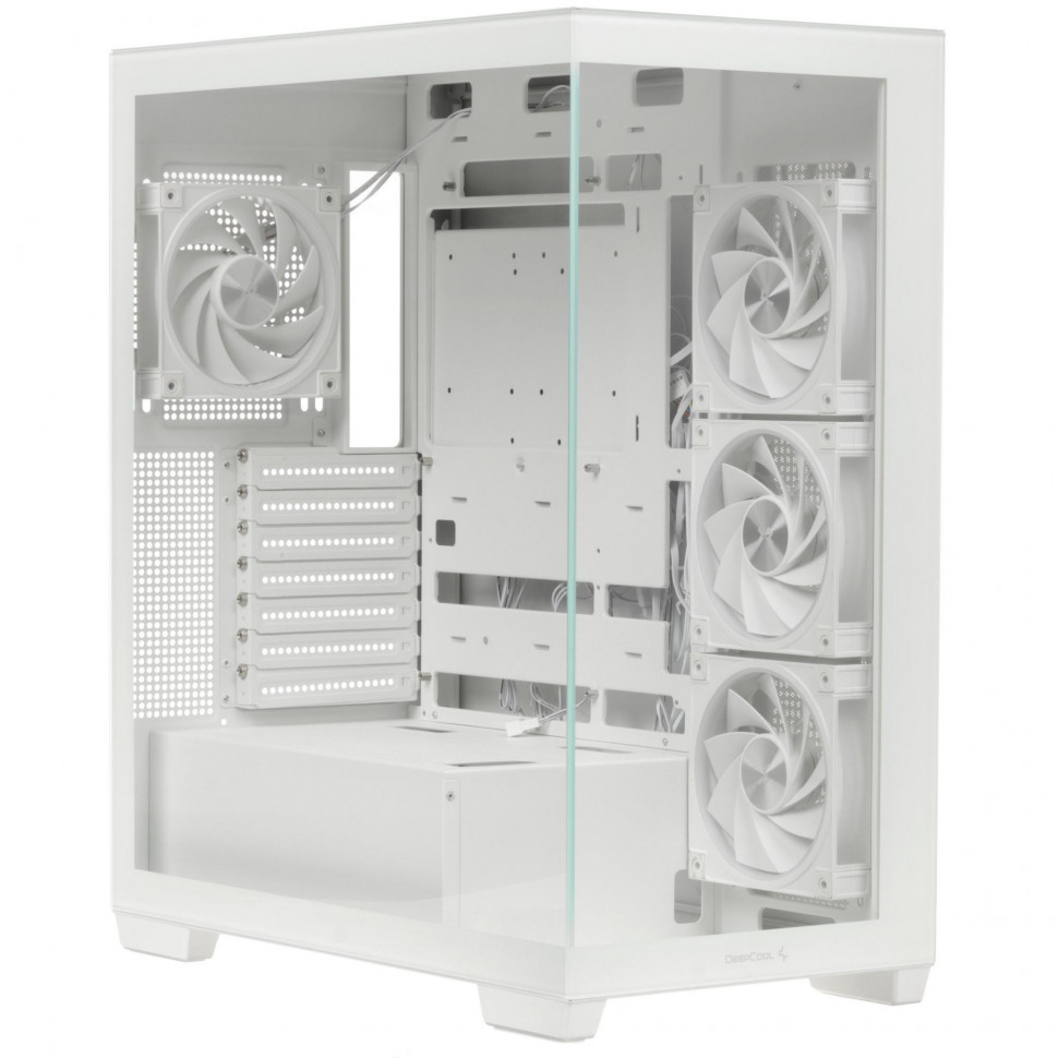 Корпус (без блока питания) ATX Deepcool CG580 4F V2 (176мм / 410мм / TYPE-C / 4x120-ARGB) (белый)